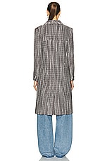 FWRD Renew Chanel Tweed Long Coat in Grey, view 4, click to view large image.