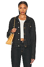 FWRD Renew Gucci Denim Jacket in Black, view 1, click to view large image.