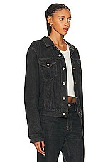 FWRD Renew Gucci Denim Jacket in Black, view 2, click to view large image.