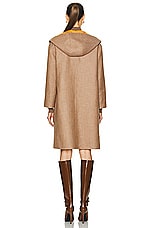 FWRD Renew Hermes Cashmere Long Coat in Beige, view 3, click to view large image.