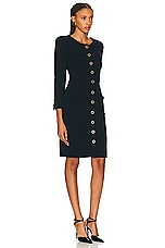FWRD Renew Chanel Tweed Button Dress in Black, view 2, click to view large image.