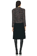 FWRD Renew Chanel Boucle Mix Tweed Coat in Multi Black, view 3, click to view large image.