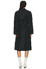 FWRD Renew Chanel Silk Long Coat in Black, view 4, click to view large image.