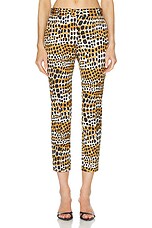 FWRD Renew Celine Animal Pant in Tan, view 1, click to view large image.