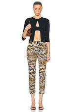 FWRD Renew Celine Animal Pant in Tan, view 4, click to view large image.