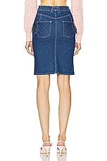 FWRD Renew Dior Denim Skirt in Blue, view 3, click to view large image.