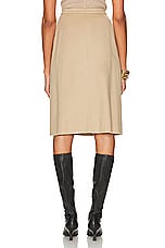FWRD Renew Chanel Wrap Wool Skirt in Beige, view 4, click to view large image.