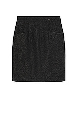 FWRD Renew Chanel Tweed Skirt in Black, view 1, click to view large image.