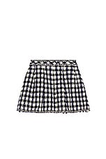 FWRD Renew Chanel Check Skirt in Black & White, view 1, click to view large image.