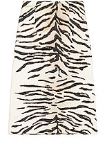 FWRD Renew Celine Animal Print Skirt in Black & White, view 2, click to view large image.