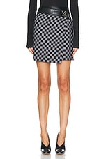FWRD Renew Louis Vuitton Damier Wrap Skirt in Black, view 1, click to view large image.