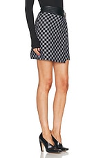 FWRD Renew Louis Vuitton Damier Wrap Skirt in Black, view 2, click to view large image.