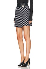 FWRD Renew Louis Vuitton Damier Wrap Skirt in Black, view 3, click to view large image.