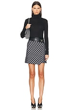FWRD Renew Louis Vuitton Damier Wrap Skirt in Black, view 5, click to view large image.