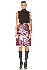 FWRD Renew Fendi Sequin Ruffle Skirt in Pink, view 4, click to view large image.
