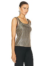 FWRD Renew Fendi Zucca Tank Top in Brown, view 2, click to view large image.