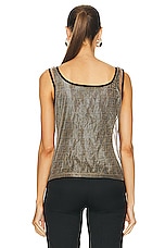 FWRD Renew Fendi Zucca Tank Top in Brown, view 3, click to view large image.