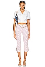 FWRD Renew Chanel 1997 Spring Summer Runway Pleated Shirt in White, view 4, click to view large image.