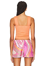 FWRD Renew Chanel Quilted Tank Top in Orange, view 4, click to view large image.