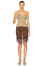 FWRD Renew Dolce &amp; Gabbana Corset Top in Gold, view 4, click to view large image.