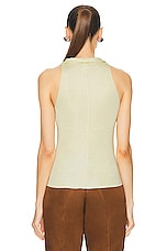 FWRD Renew Fendi Tank Top in Yellow, view 3, click to view large image.