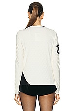 FWRD Renew Chanel Cashmere Knit Coco Mark Top in White, view 4, click to view large image.