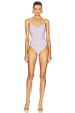 FWRD Renew Chanel One Piece Swimsuit in Multi, view 1, click to view large image.