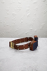 FWRD Renew Dior Denim Utility Belt Bag in Blue, view 4, click to view large image.