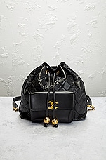 FWRD Renew Chanel Vintage Chain Ball Backpack in Black, view 2, click to view large image.