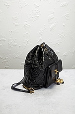 FWRD Renew Chanel Vintage Chain Ball Backpack in Black, view 4, click to view large image.