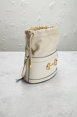 FWRD Renew Gucci Horsebit 1955 Bucket Bag in White, view 5, click to view large image.