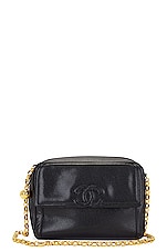 FWRD Renew Chanel Caviar Small Chain Shoulder Bag in Black, view 1, click to view large image.