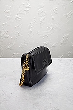 FWRD Renew Chanel Caviar Small Chain Shoulder Bag in Black, view 4, click to view large image.