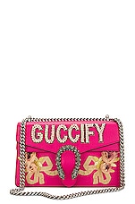 FWRD Renew Gucci Guccify Dionysus Shoulder Bag in Pink, view 1, click to view large image.