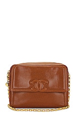 FWRD Renew Chanel Caviar Chain Shoulder Bag in Brown, view 1, click to view large image.