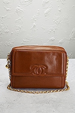 FWRD Renew Chanel Caviar Chain Shoulder Bag in Brown, view 2, click to view large image.