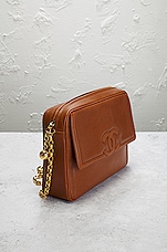 FWRD Renew Chanel Caviar Chain Shoulder Bag in Brown, view 4, click to view large image.