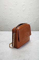 FWRD Renew Chanel Caviar Chain Shoulder Bag in Brown, view 5, click to view large image.