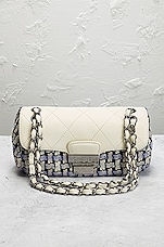 FWRD Renew Chanel Matelasse Tweed CC Flap Bag in Multi, view 2, click to view large image.