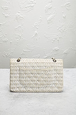FWRD Renew Chanel Medium Classic Double Flap Tweed Shoulder Bag in Cream, view 3, click to view large image.