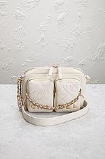 FWRD Renew Chanel Camera Bag in White, view 2, click to view large image.