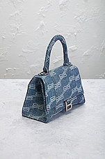 FWRD Renew Balenciaga Small Hourglass Top Handle Bag in Blue, view 4, click to view large image.