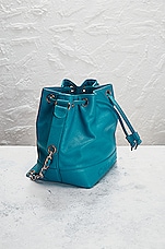 FWRD Renew Chanel Vintage Caviar Drawstring Bucket Bag in Blue, view 5, click to view large image.