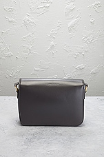 FWRD Renew Celine Calfskin Triomphe Shoulder Bag in Grey, view 3, click to view large image.