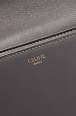 FWRD Renew Celine Calfskin Triomphe Shoulder Bag in Grey, view 6, click to view large image.