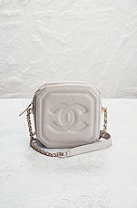 FWRD Renew Chanel 2020 Lambskin Mini CC Octagon Camera Bag in Grey, view 2, click to view large image.