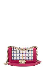 FWRD Renew Chanel Medium Tweed Boy Bag in Multi, view 1, click to view large image.