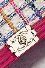 FWRD Renew Chanel Medium Tweed Boy Bag in Multi, view 6, click to view large image.