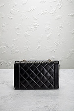 FWRD Renew Chanel Medium Quilted Diana Flap Bag in Black, view 3, click to view large image.