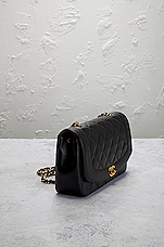 FWRD Renew Chanel Medium Quilted Diana Flap Bag in Black, view 4, click to view large image.